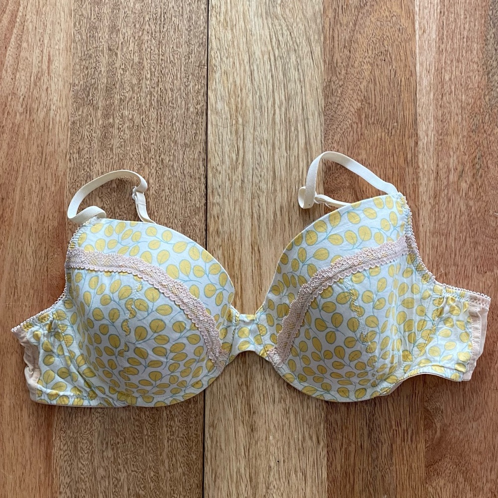 Gap Body Demi Bra Pink & Yellow Size 36C